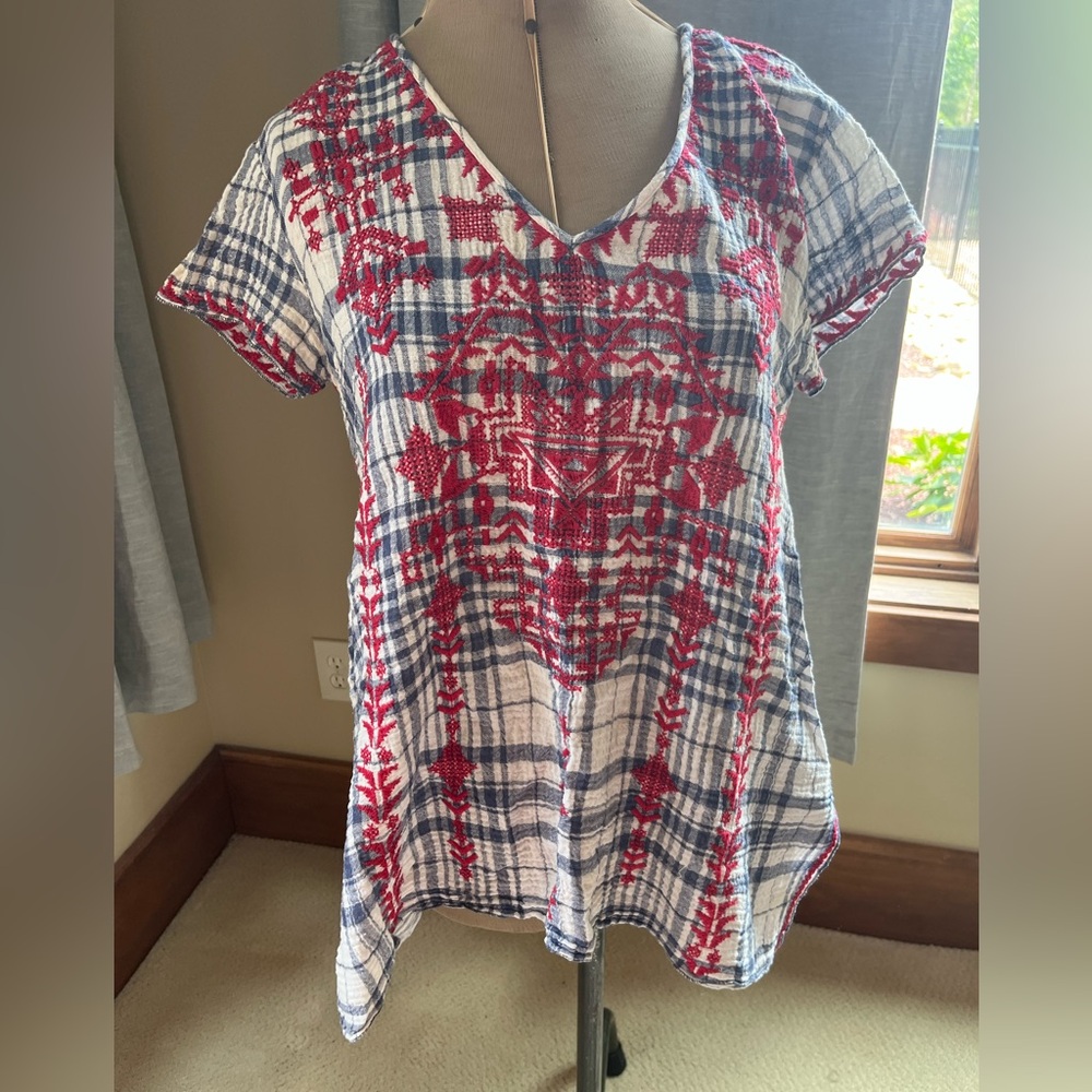 Johnny was embroidered top